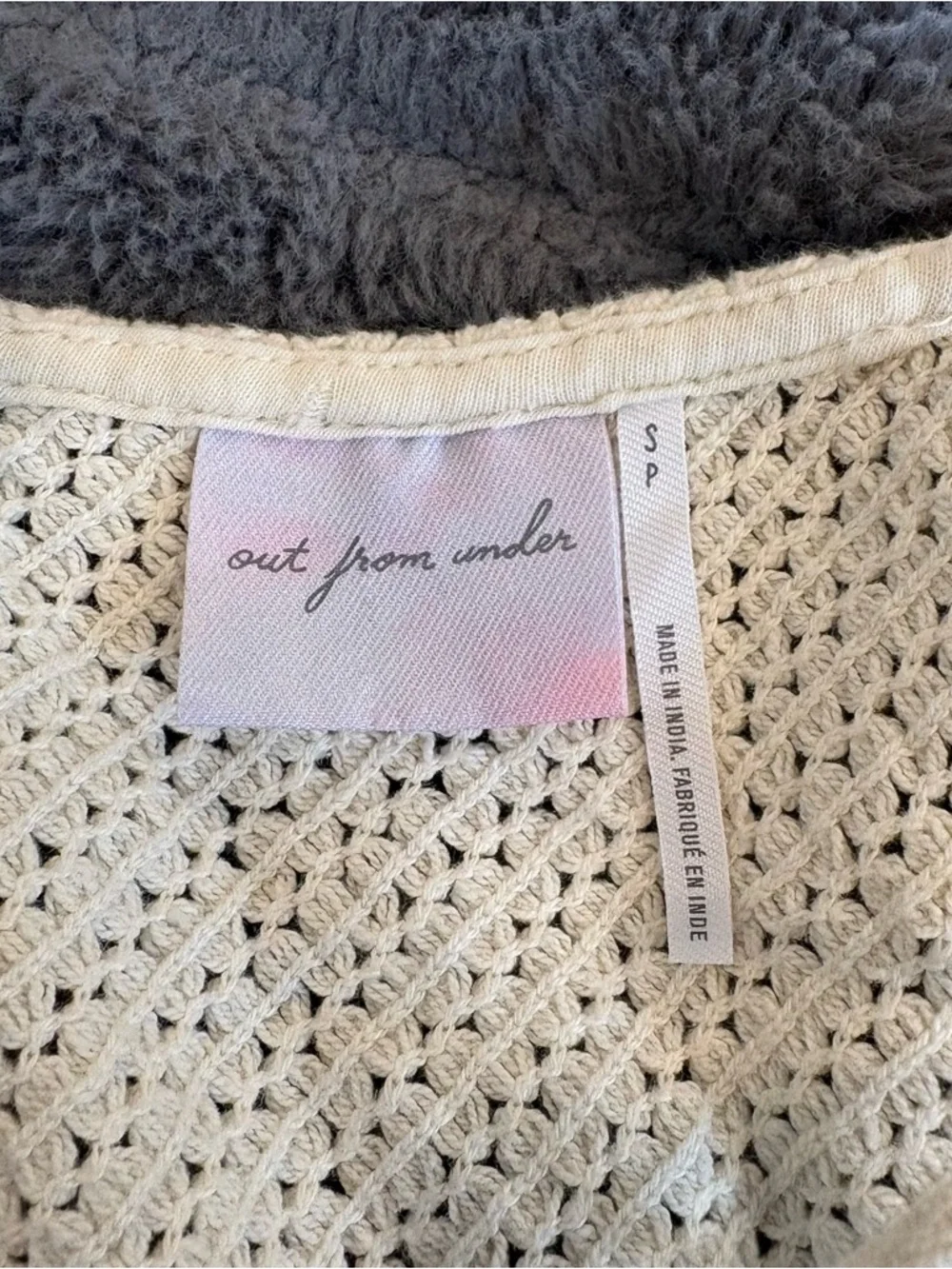 Knit Tie-Front Halter Top in Cream - Picture 7 of 10